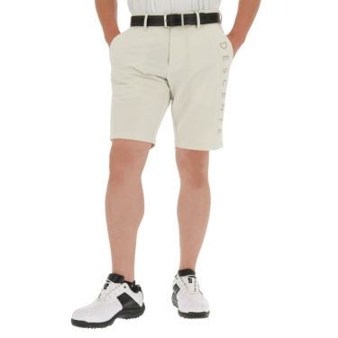 デサントゴルフ DESCENTE GOLF　メンズ ロゴプリント ストレッチ ショートパンツ DGMVJD54　2023年モデル ベージュ（BG00）