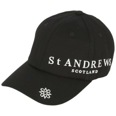 セントアンドリュース St ANDREWS　ツイル サイドロゴ キャップ 042-3987351 010 ブラック　2023年モデル ブラック（010）