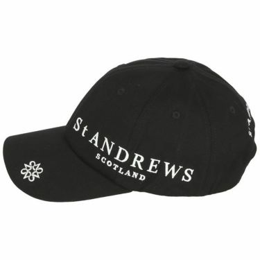 セントアンドリュース St ANDREWS　ツイル サイドロゴ キャップ 042-3987351 010 ブラック　2023年モデル 詳細2