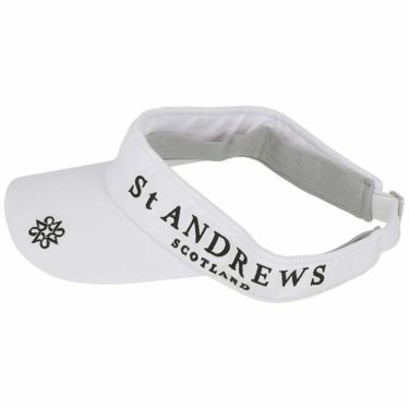 セントアンドリュース St ANDREWS　ツイル サイドロゴ サンバイザー 042-3987352 030 ホワイト　2023年モデル 詳細2