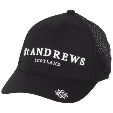 セントアンドリュース St ANDREWS　パンチング メッシュ キャップ 042-3187553 010 ブラック　2023年モデル ブラック（010）