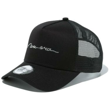 ニューエラ NEW ERA　キャップ 9FORTY A-Frame トラッカー Rhinestone ラインストーン スクリプトロゴ 13515898 ブラック　2023年モデル ブラック（13515898）