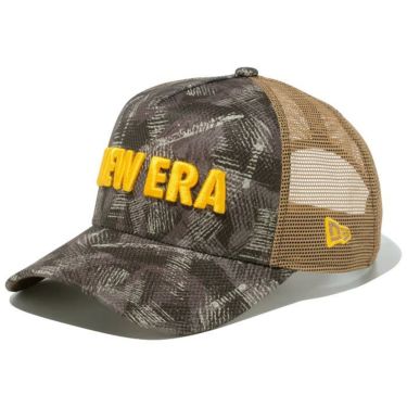 ニューエラ NEW ERA　キャップ 9FORTY A-Frame トラッカー Brushed Camo ブラッシュドカモ 13517958 オリーブ　2023年モデル オリーブ（13517958）