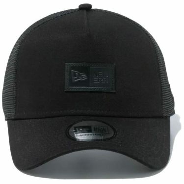 ニューエラ NEW ERA　キャップ 9FORTY A-Frame トラッカー Leather Patch ボックスロゴ 13515926 ブラック　2023年モデル 詳細1