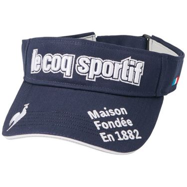 ルコック Le coq sportif　メンズ コットンツイル サンバイザー QGBVJC50 NV00 ネイビー　2023年モデル ネイビー（NV00）