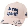 ルコック Le coq sportif　レディース コットンツイル キャップ QGCVJC00 PK00 ピンク　2023年モデル ピンク（PK00）