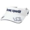 ルコック Le coq sportif　レディース ロゴ刺繍 サンバイザー QGCVJC50 WH00 ホワイト　2023年モデル ホワイト（WH00）