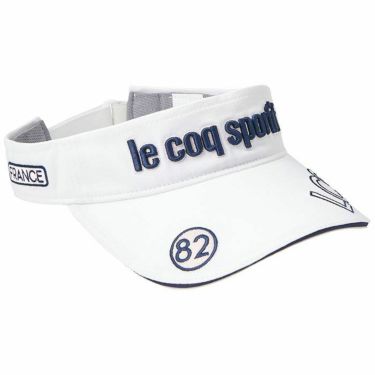 ルコック Le coq sportif　レディース ロゴ刺繍 サンバイザー QGCVJC50 WH00 ホワイト　2023年モデル 詳細1