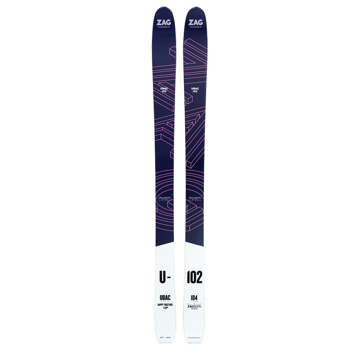 ザグ ZAG　Ubac 102 ウバック 102　スキー板 単品 2024-2025