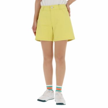 ZOY ゾーイ　レディース ロゴプリント ボディーシェル ストレッチ ショートパンツ 071719472 イエロー（0051）