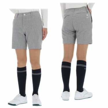 ZOY ゾーイ　レディース ストライプ柄 微起毛 ストレッチ ショートパンツ 071684412 詳細2