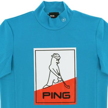 ピン PING　メンズ Mr.PINGプリント ストレッチ 長袖 ハイネックシャツ 621-2269909　2022年モデル 詳細3