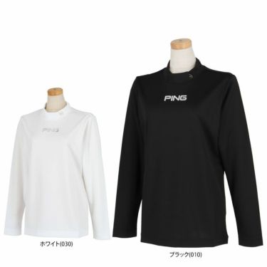 ピン PING　レディース メタリックロゴプリント 長袖 ハイネックシャツ 622-2269904　2022年モデル 詳細1
