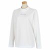 ピン PING　レディース メタリックロゴプリント 長袖 ハイネックシャツ 622-2269904　2022年モデル ホワイト（030）
