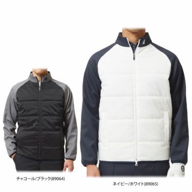 フットジョイ FootJoy　メンズ カラーブロック 中綿 生地切替 裏フリース 長袖 フルジップ ハイブリッド ジャケット FJ-F22-O06　2022年モデル 詳細1