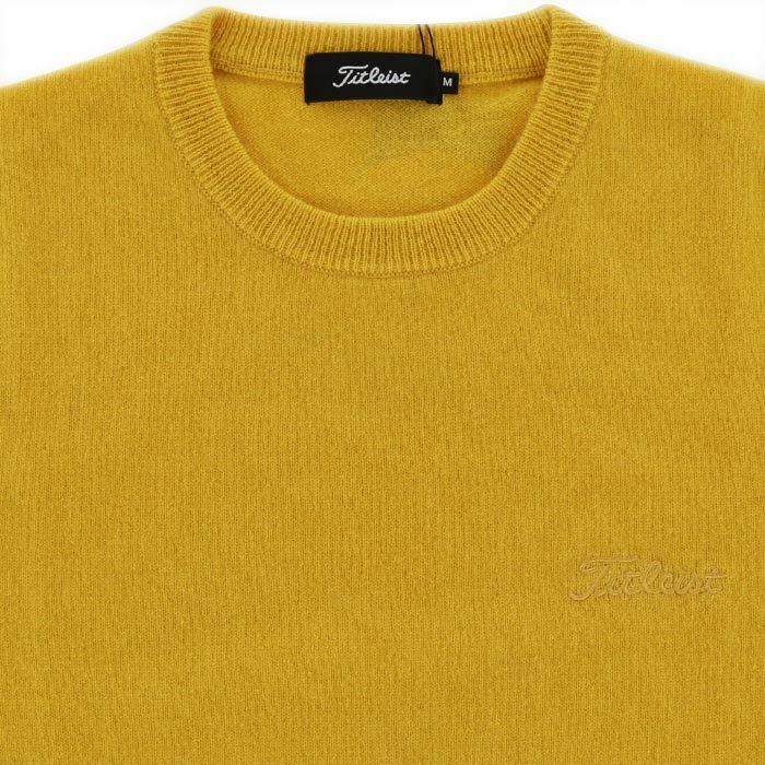 タイトリスト Titleist　メンズ カシミヤ 長袖 クルーネック セーター TWMK2272　2022年モデル 詳細3