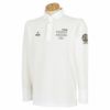 ピン PING　メンズ バックプリント ストレッチ 長袖 ポロシャツ 621-3261801　2023年モデル ホワイト（030）