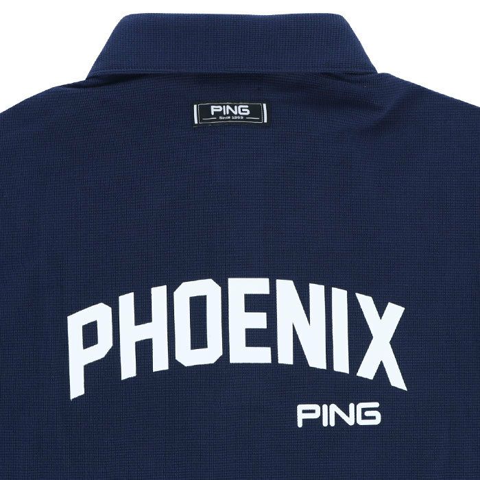 ピン PING　メンズ バックプリント ストレッチ 長袖 ポロシャツ 621-3261801　2023年モデル 詳細4