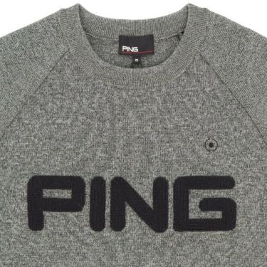 ピン PING　メンズ 軽量 ビッグロゴ 長袖 クルーネック ニット プルオーバー 621-3270803　2023年モデル 詳細3