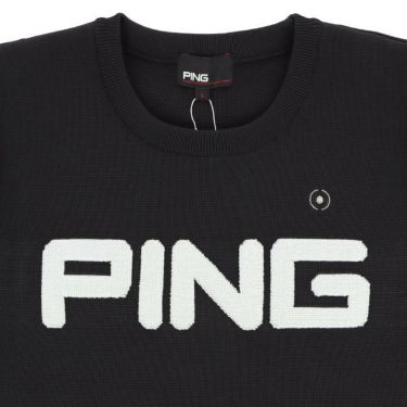 ピン PING　レディース 軽量 ビッグロゴ 長袖 クルーネック ニット プルオーバー 622-3270802　2023年モデル 詳細3