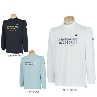 ルコック Le coq sportif　メンズ UVカット ロゴプリント 長袖 モックネックシャツ QGMWJB03　2023年モデル 詳細1