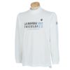 ルコック Le coq sportif　メンズ UVカット ロゴプリント 長袖 モックネックシャツ QGMWJB03　2023年モデル ホワイト（WH00）