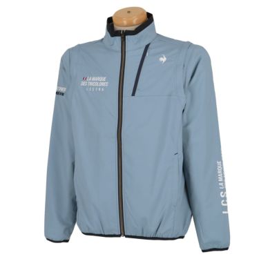 ルコック Le coq sportif　メンズ 撥水 ストレッチ 防風 2WAY フルジップ ブルゾン QGMWJK00　2023年モデル ブルー（BL00）