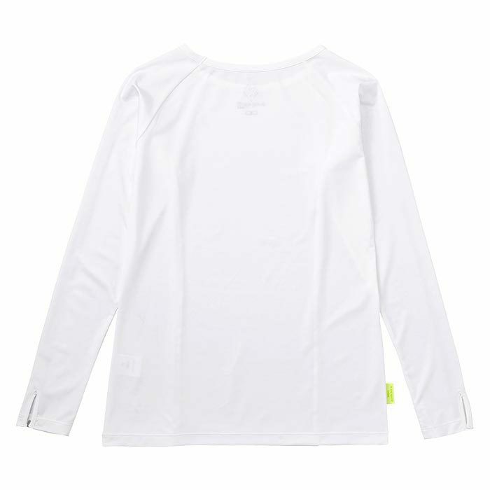 ルコック Le coq sportif　レディース RIJOUME ストレッチ ロゴプリント サイドライン 長袖 クルーネック アンダーシャツ QGWWJM10　2023年モデル 詳細2