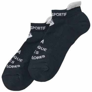ルコック Le coq sportif　レディース ロゴジャカード アンクルソックス QGCWJB02 NV00 ネイビー　2023年モデル ネイビー（NV00）