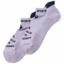ルコック Le coq sportif　レディース ロゴジャカード アンクルソックス QGCWJB02 PP00 パープル　2023年モデル パープル（PP00）