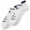 ルコック Le coq sportif　レディース ロゴジャカード アンクルソックス QGCWJB02 WH00 ホワイト　2023年モデル ホワイト（WH00）