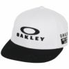 オークリー OAKLEY　メンズ OAKLEY FLAT BRIM CAP FA 23.0 モチーフ刺繍 フラットブリム キャップ FOS901578 100 ホワイト　2023年モデル ホワイト（100）