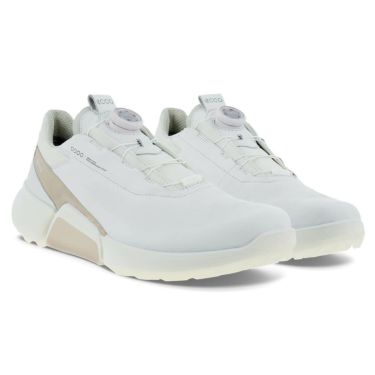 ecco エコー　BIOM HYBRID H4 BOA バイオム ハイブリッド4 ボア メンズ スパイクレス ゴルフシューズ 108504 58336　2023年モデル WHITE/GRAVEL（58336）