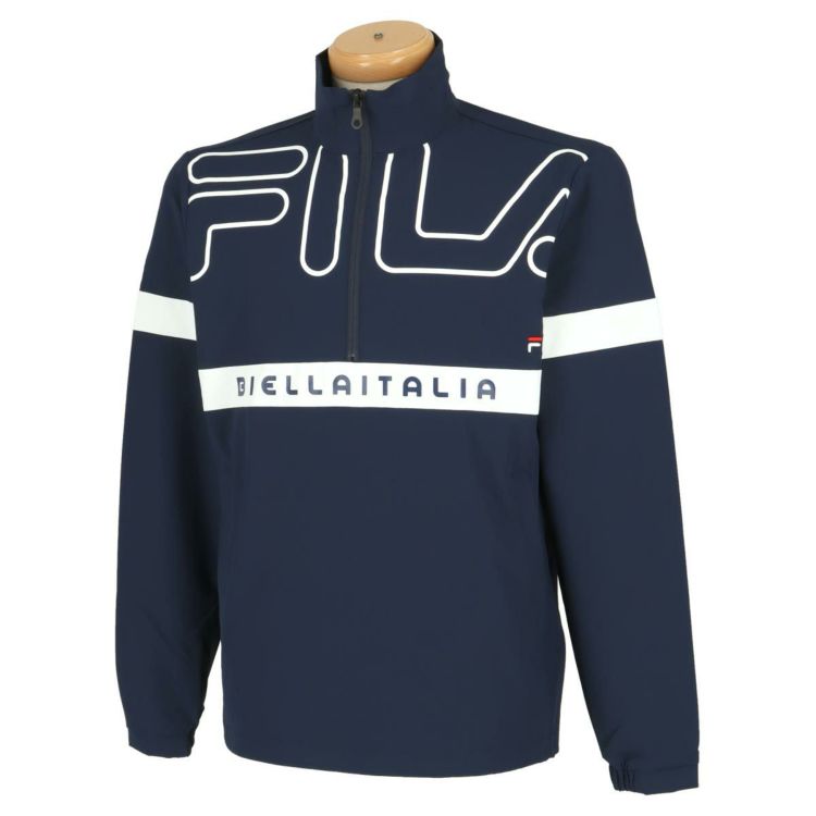 フィラ FILA メンズ カラーブロック 4WAYストレッチ ロゴプリント 長袖