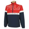 フィラ FILA　メンズ カラーブロック 4WAYストレッチ ロゴプリント 長袖 ハーフジップ ブルゾン 783-260　2023年モデル トリコロール（TC）