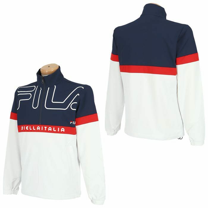 フィラ FILA メンズ カラーブロック 4WAYストレッチ ロゴプリント 長袖