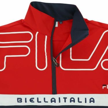 フィラ FILA　メンズ カラーブロック 4WAYストレッチ ロゴプリント 長袖 ハーフジップ ブルゾン 783-260　2023年モデル 詳細3