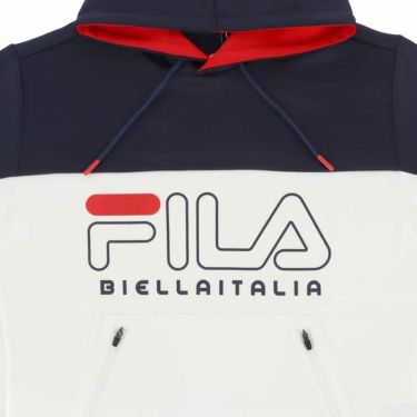 フィラ FILA　メンズ トリコロール配色 UVカット 長袖 プルオーバー スウェット パーカー 783-460　2023年モデル 詳細3