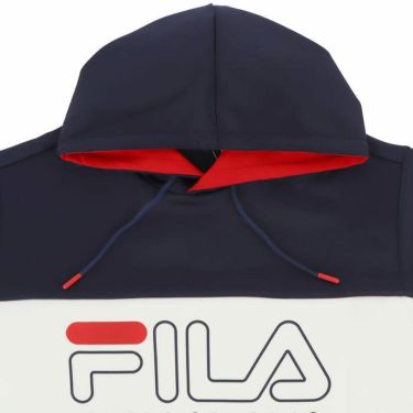 フィラ FILA　メンズ トリコロール配色 UVカット 長袖 プルオーバー スウェット パーカー 783-460　2023年モデル 詳細4