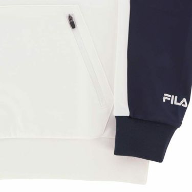 フィラ FILA　メンズ トリコロール配色 UVカット 長袖 プルオーバー スウェット パーカー 783-460　2023年モデル 詳細5