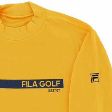 フィラ FILA　メンズ 起毛スムース素材 ロゴラインプリント 長袖 モックネックシャツ 783-512　2023年モデル 詳細4