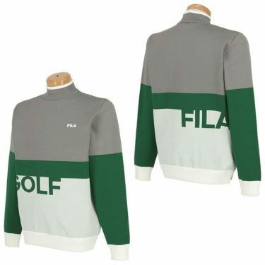 フィラ FILA　メンズ ロゴジャガード カラーブロック 長袖 ハイネック セーター 783-740　2023年モデル 詳細2