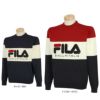 フィラ FILA　メンズ 軽量 サガラ刺繍 カラーブロック 長袖 クルーネック セーター 783-761　2023年モデル