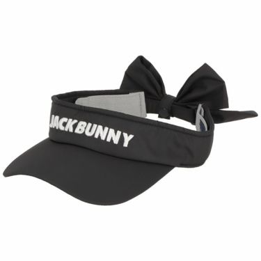 ジャックバニー Jack Bunny!!　レディース リボン サンバイザー 262-3287913 010 ブラック　2023年モデル ブラック（010）