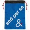 アンパスィ and per se　巾着型 ロゴ刺繍 ユーティリティバッグ AUF7103 35 ブルー　2023年モデル