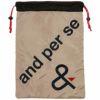 アンパスィ and per se　巾着型 ロゴ刺繍 ユーティリティバッグ AUF7103 51 ベージュ　2023年モデル