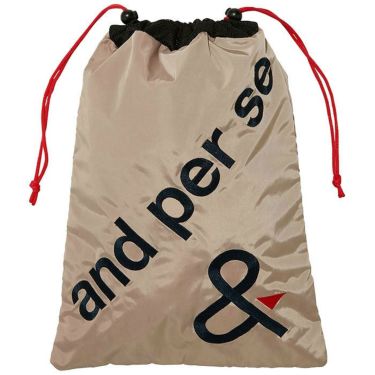 アンパスィ and per se　巾着型 ロゴ刺繍 ユーティリティバッグ AUF7103 51 ベージュ　2023年モデル 詳細2