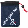 アンパスィ and per se　巾着型 ロゴ刺繍 マルチポーチ AUF7113 30 ネイビー　2023年モデル ネイビー（30）