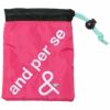 アンパスィ and per se　巾着型 ロゴ刺繍 マルチポーチ AUF7113 44 ピンク　2023年モデル