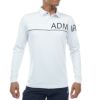 アドミラル Admiral　メンズ ビッグロゴプリント 裏微起毛 長袖 ポロシャツ ADMA3A3　2023年モデル ホワイト（00）